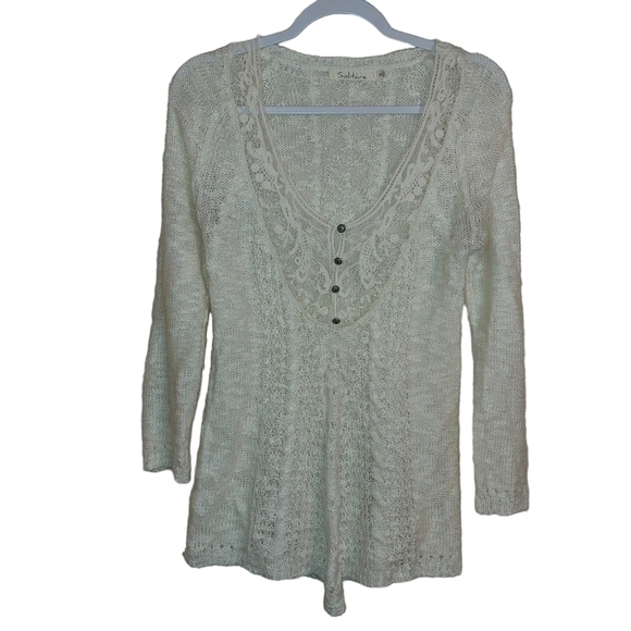 Solitaire Long Sleeve Lave Boho Top- size S - Picture 1 of 4